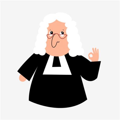 Judging PNG Picture A Judge Cartoon Element In Black Judge Clipart