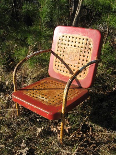 Maybe you would like to learn more about one of these? Mid-century Bunting vintage metal lawn chairs. See history ...