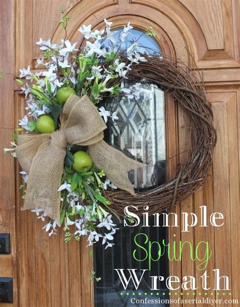 Simple Spring Wreath Confessions Of A Serial Do It