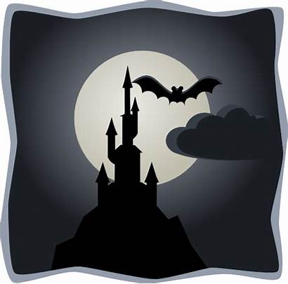 Castle Clip Spooky Scary Moon Clipart Silhouette