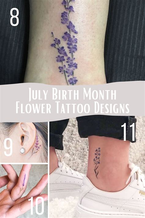 July Birth Flower Tattoo Images Best Flower Site