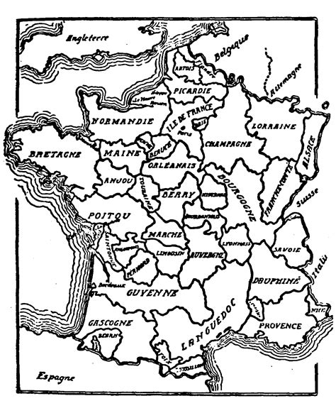 Ancient Map Of France