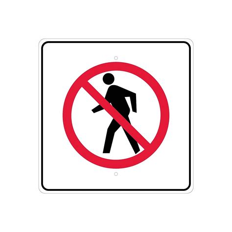 National Marker Traffic Warning Signs Graphic No Pedestrian Crossing