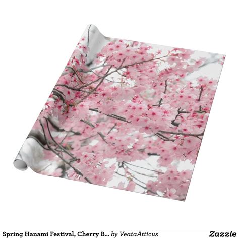 Spring Hanami Festival Cherry Blossoms Wrapping Paper