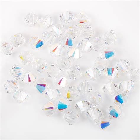 Swarovski Crystal Ab Bicone Beads 6mm 48pk