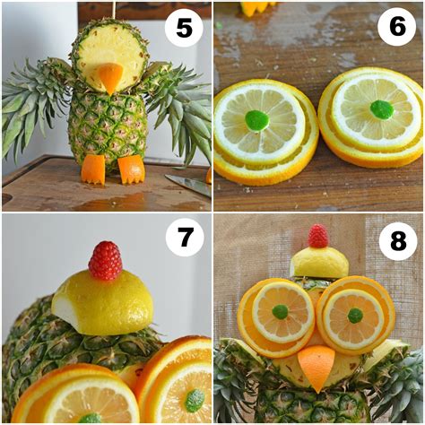 Pineapple Owl Fruit Sculpture Take Melon Craving To A Whole New Level