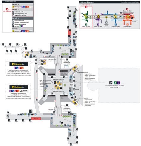 George Bush Intercontinental Airport Iah Terminal Guide 2021