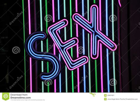 Poster Of Neon With The Word Sex In Colors Stock Image Image 23601821