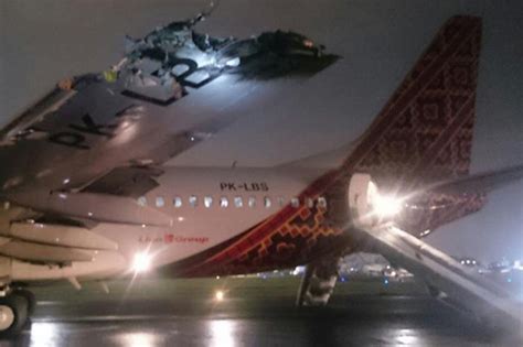 Plane Crash Lion Air Group Boeing 737 Has Wing Ripped Off In Jakarta
