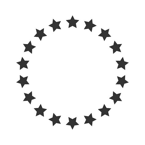 Premium Vector Stars In Circle Vector Art Icon Issolated On White