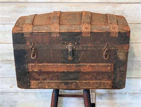 1880s Antique Dome Top Steamer Trunk Etsy