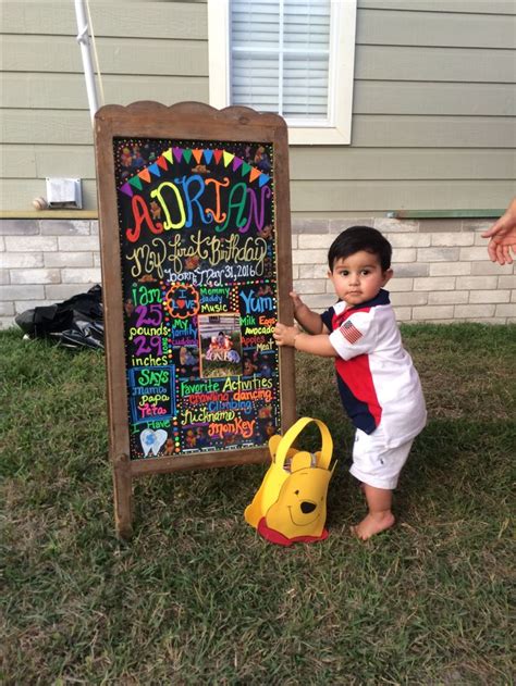 Pin By Lucy Mendiola On Winnie The Pooh Party Birthday Chalkboard