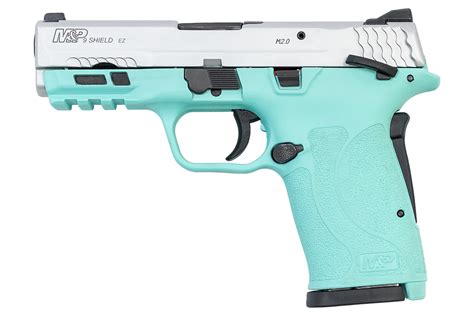 Smith And Wesson Mandp9 Shield Ez 9mm Pistol With Robins Egg Blue Frame And