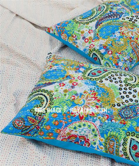 Maybe you would like to learn more about one of these? Turquoise Boho-Chic Paisley Standard Pillow Covers Set of ...