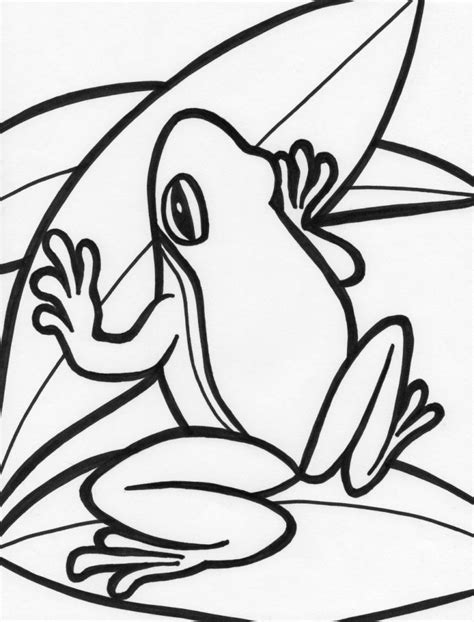 Coloring book (two frogs and background). Free Printable Frog Coloring Pages For Kids