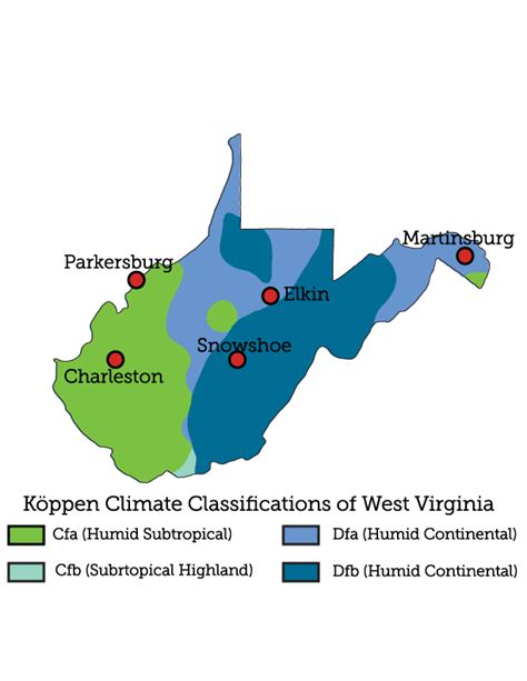 Köppen Climate Classifications Climate Of West Virginia