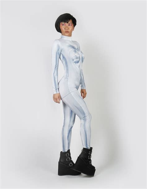 Sexy Robot Printed Spandex Bodysuit Fembot Costume Custom Etsy