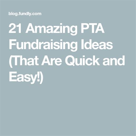 21 Amazing Pta Fundraising Ideas That Are Quick And Easy Pta