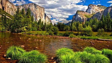 Merced River El Capitan Is A Vertical Rock Formation In Yosemite
