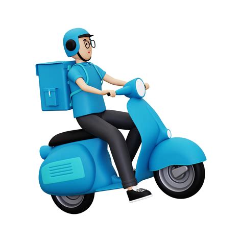 3d Deliveryman Going To Delivery Package 10871767 Png