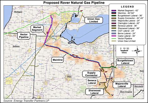 Proposed Rover Natgas Pipeline Map Caterpillar Inc Pipeline Project