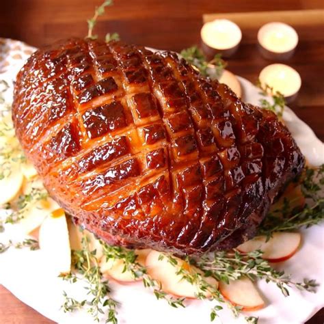 While the ham is cooking, make the glaze by boiling the brown sugar, honey, dijon mustard and ground allspice in a small saucepan for a couple of minutes. Christmas Baked Ham With Brown Sugar Glaze ⋆ CLEVER CHEF