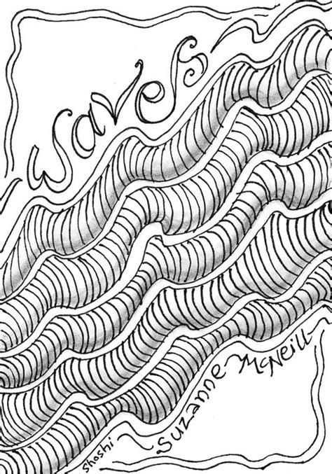 Waves Zentangle Zentangle Patterns Pattern Images