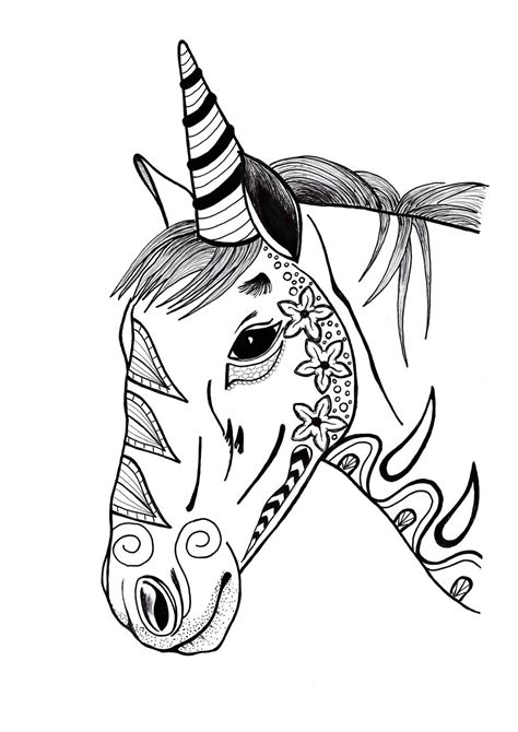 Free coloring pages for adults to print and download. Unicorn Coloring Page (PDF Download) | FaveCrafts.com