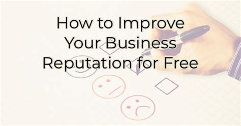 Ways To Improve Your Business Reputation For Free Blog Beavercreek