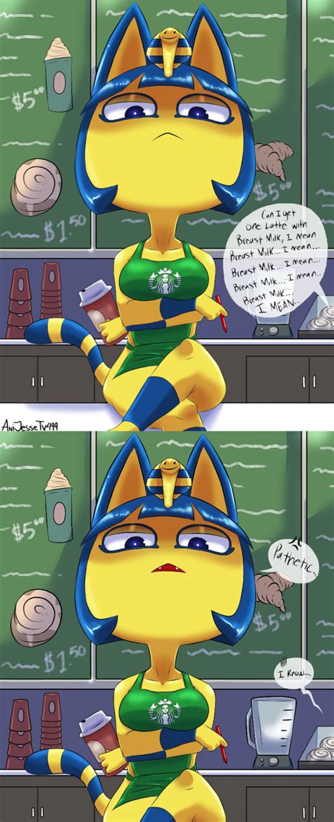 Ankha At Starbucks Iced Latte With Breast Milk Know Your Meme