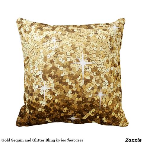 Gold Sequin And Glitter Bling Pillow Gold Throw Pillows Sequin Throw
