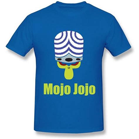 The Powerpuff Girls Mojo Jojo Logo Monkey Head Royalblue T Shirt For