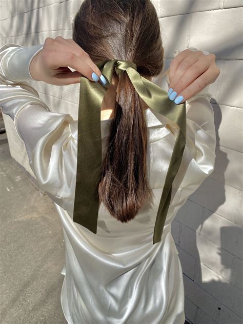 Silk Ribbon Long Silk Hair Ribbon Hair Accessory Silk Hair Bow Etsy