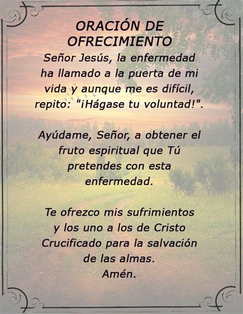 Oración De Ofrecimiento Oraciones Frases Motivacionales Oraciones