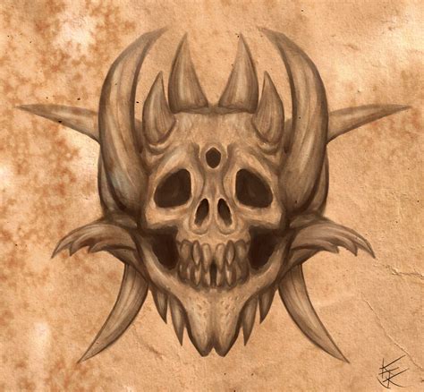 Demon Skull By Techdrakonic On Deviantart
