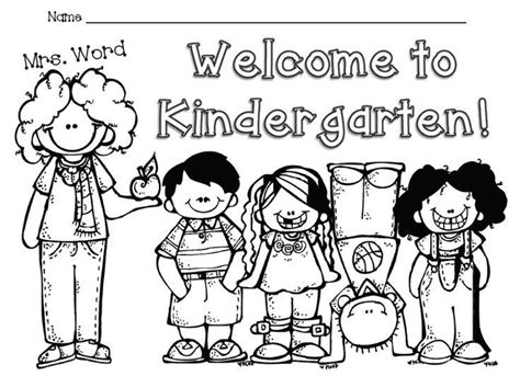 Welcome To Kindergarten Free Color Sheet Welcome To Kindergarten