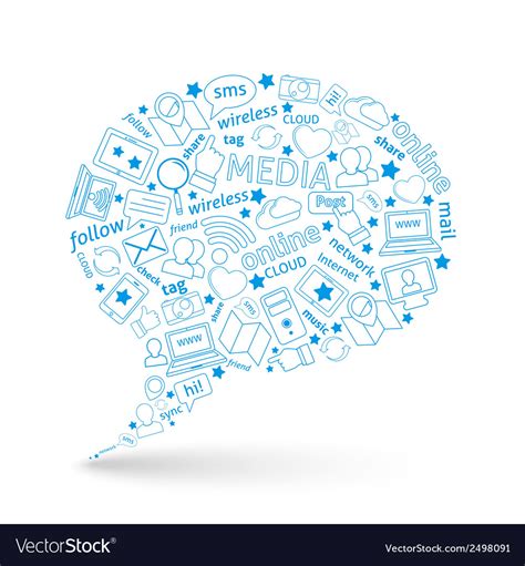 Social Media Bubble Icon Royalty Free Vector Image