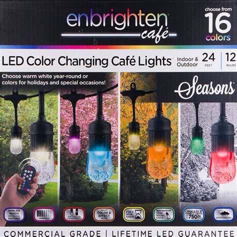 Enbrighten Seasons Led Color Changing Cafe String Lights 24 Overtons