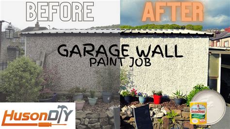 Garage Wall Paint Job Huson Diy Pebble Dash Painting Youtube