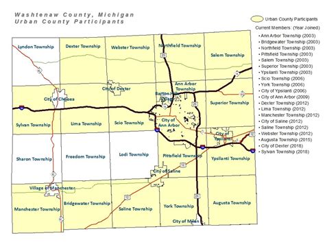Washtenaw County Township Map Map Of West