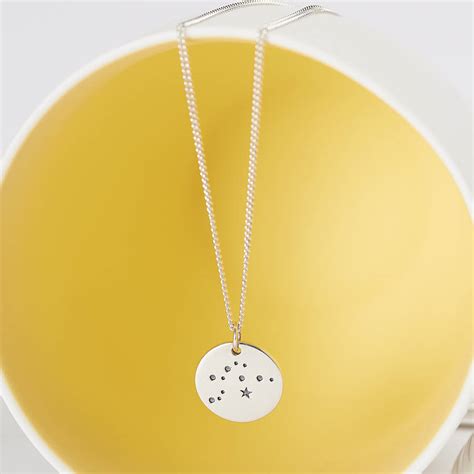 Silver Zodiac Constellation Necklace By Suzy Q Designs
