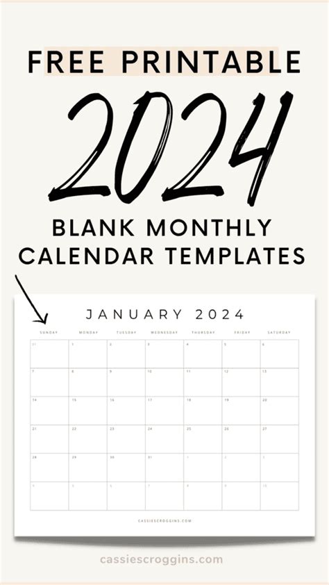 2024 Calendar Printable Templates Artofit