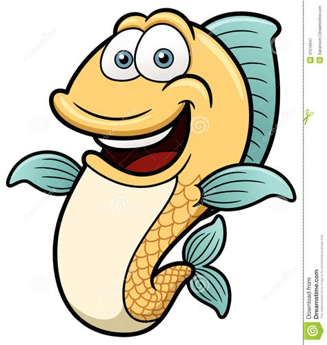 Cartoon Happy Fish Stock Vector Illustration Of Life 31019347