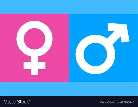 gender icons with color background male and vector image