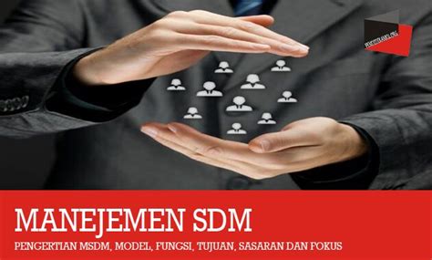 Pengertian Msdm Model Fungsi Tujuan Sasaran Fokus Contoh