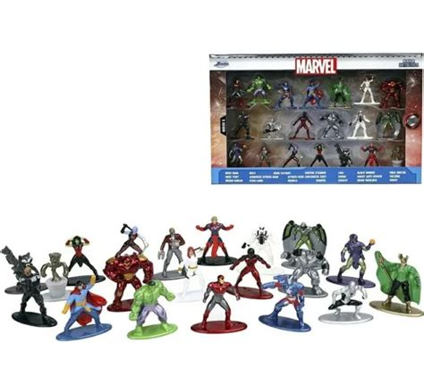 Jada Toys Marvel 20 Pack Die Cast Collectible Figures Nano Metalfigs