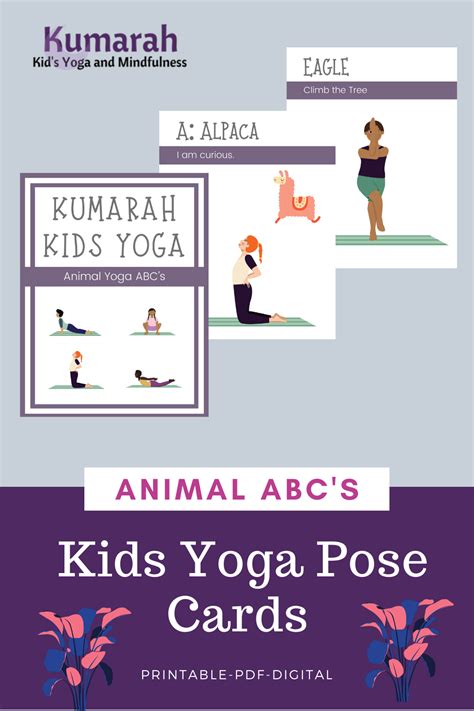 Abc Kids Yoga Pose Cards Kumarah Kids Yoga Poses Kids Yoga Poses
