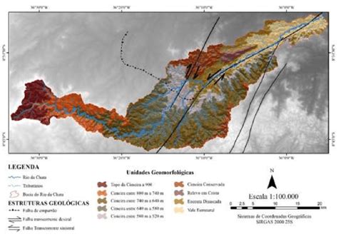 mapa das unidades geomorfolÓgicas da bacia do rio da chata junto com download scientific