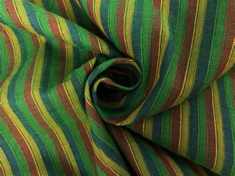 Cotton Woven Multi Stripe Bandj Fabrics