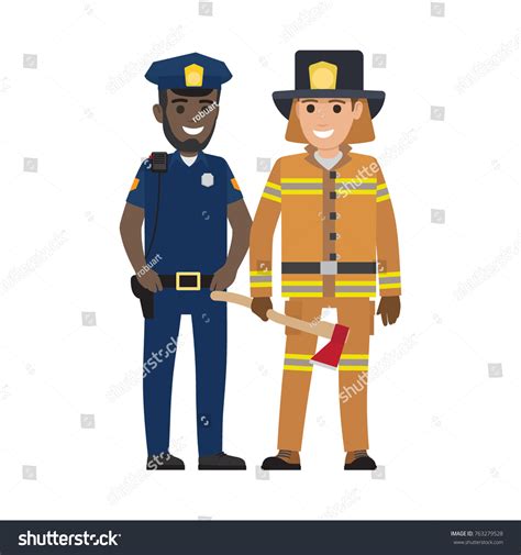 Black Policeman Lifesaver Fireman Hat Vector Stock Vector Royalty Free